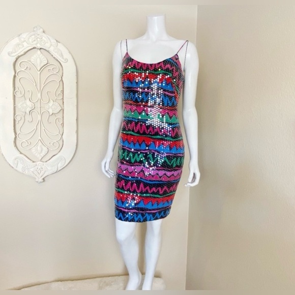 Dresses & Skirts - Vintage Silk Sequin Dress Size 12